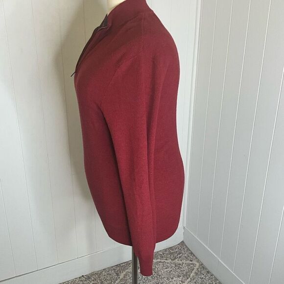 VTG 90s Liz Claiborne Performance Womens XL Red Pullover 1/4 Zip Thermal Jacket - Picture 10 of 14